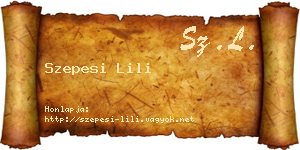 Szepesi Lili névjegykártya